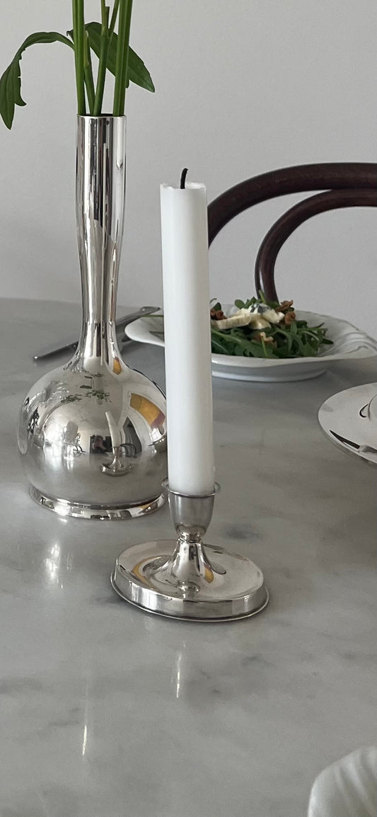 Silver Plated Candle Holders (set of two)