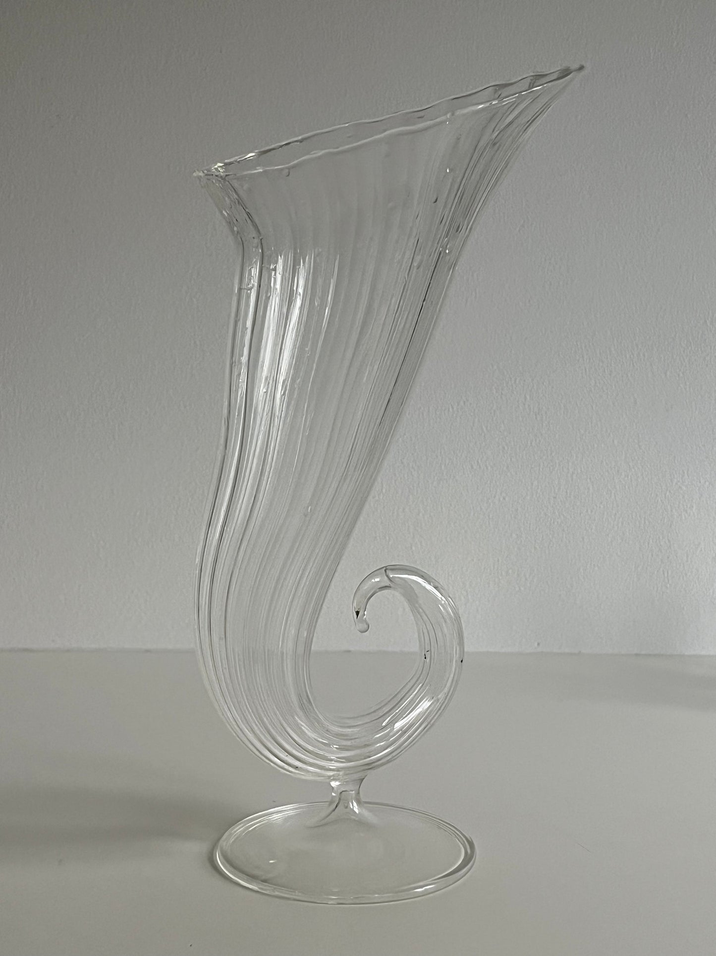 Tall Swirl Glass Vase