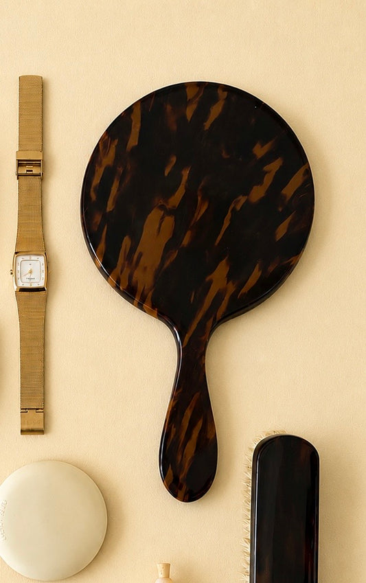 Large Tortoiseshell Hand Mirror