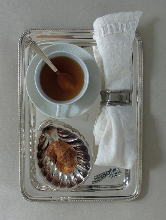 Tray with Adorned Edge