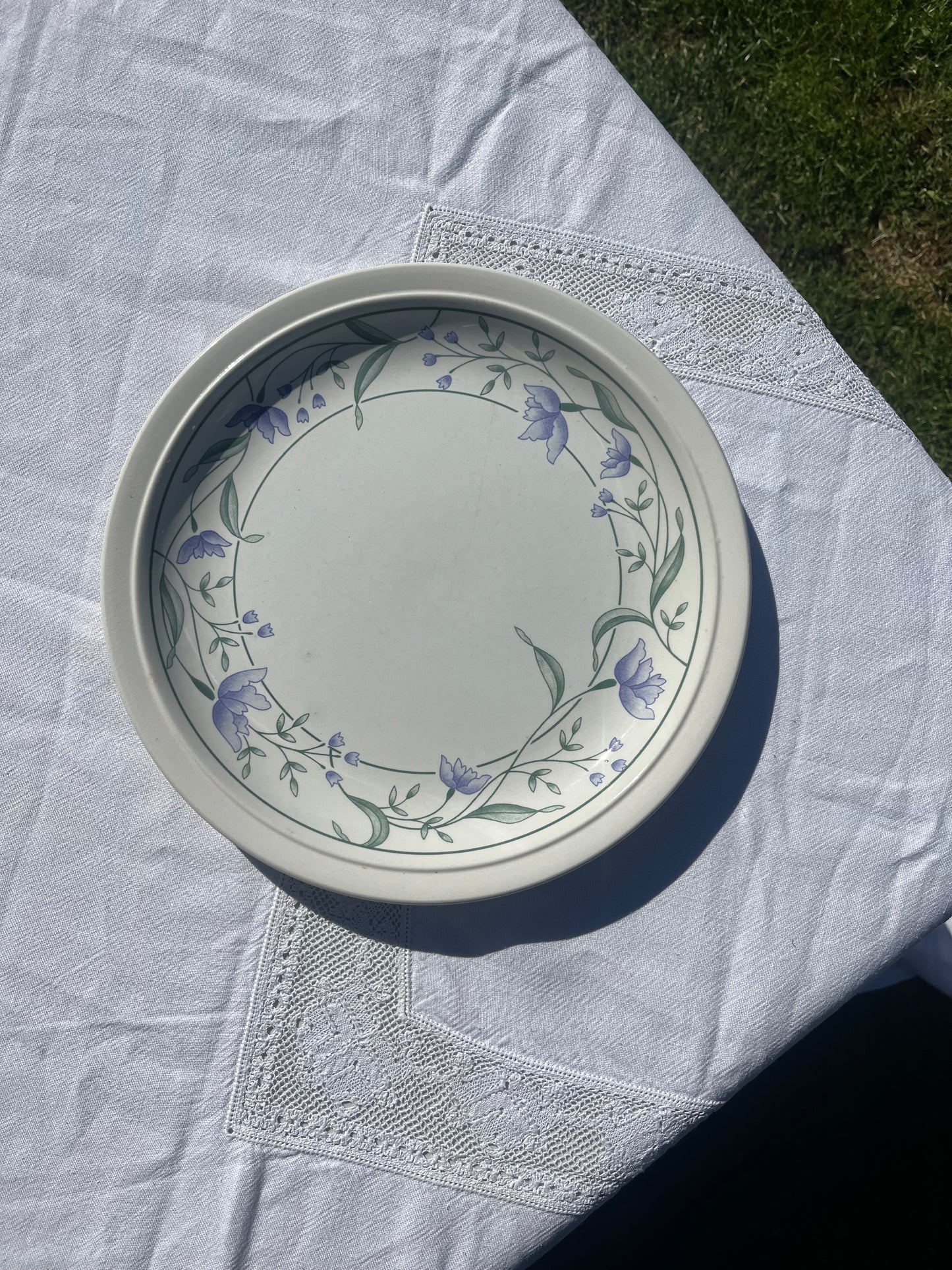 Large Vintage Floral Dish