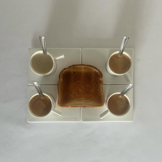 Italian Ceramic Espresso Cup with Saucer