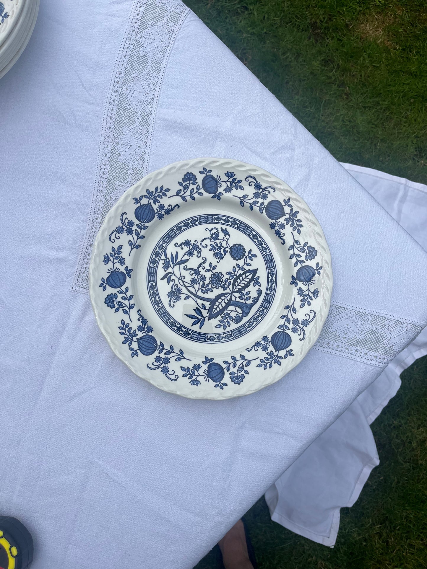 Large Vintage Floral Dish