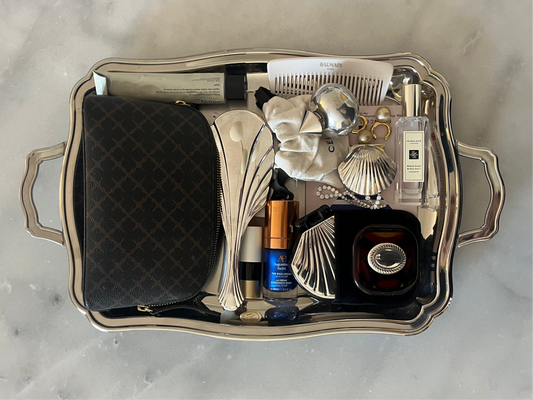 Large Adorned Vintage Steel Tray