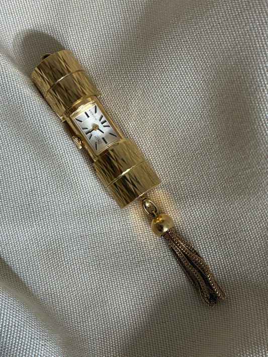 Vintage Swiss Condor Pendant Watch with Tassel & Chain