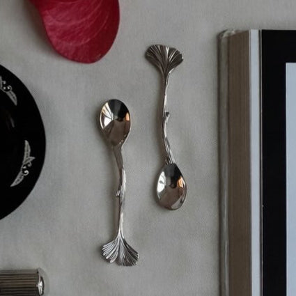 Silver Plated Ginkgo Spoon