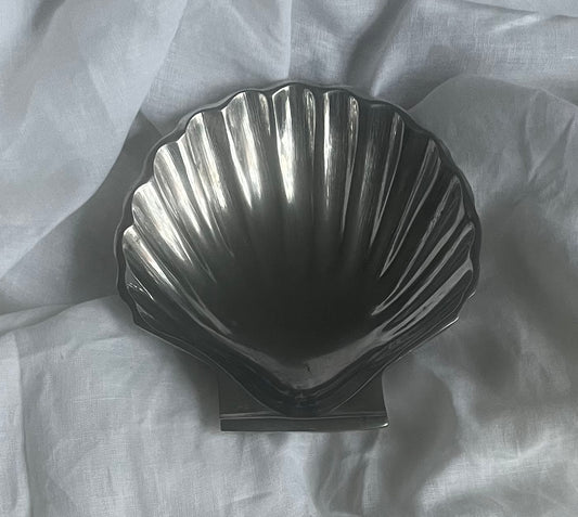 Vintage Pewter Shell Bowl