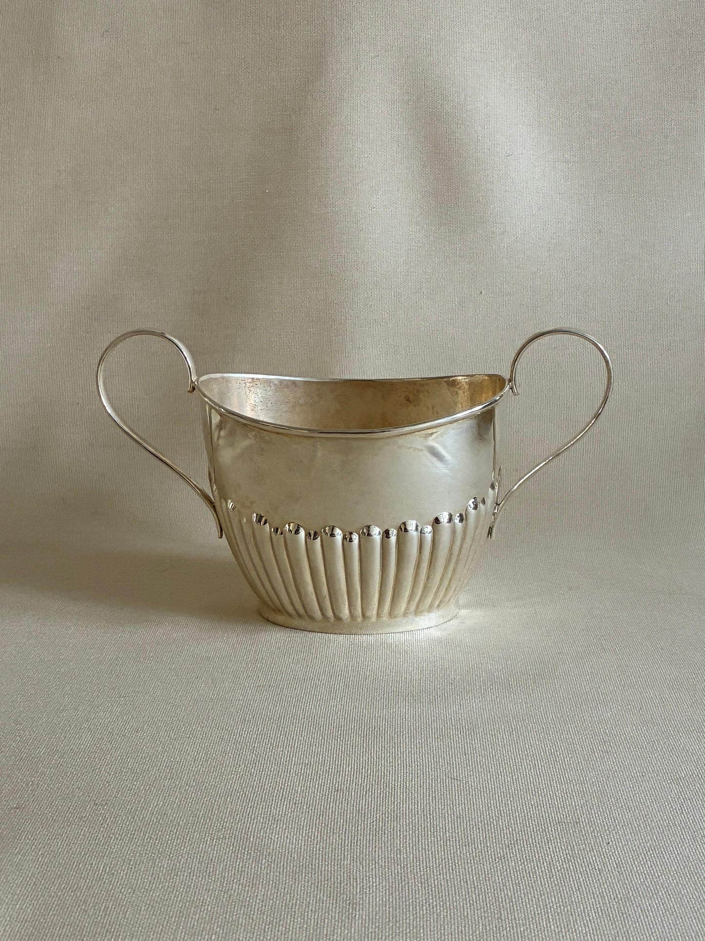 Large Silver Plated Sugar Pot