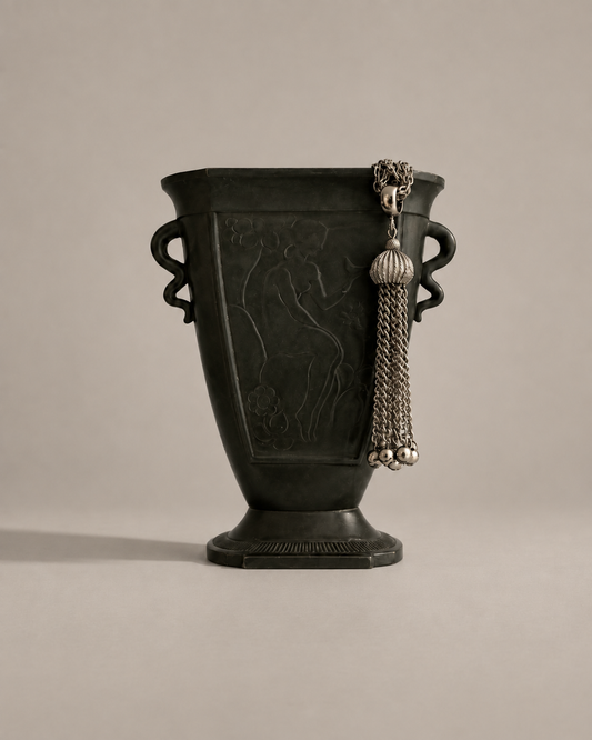 Figural Just Andersen Disko Metal Vase