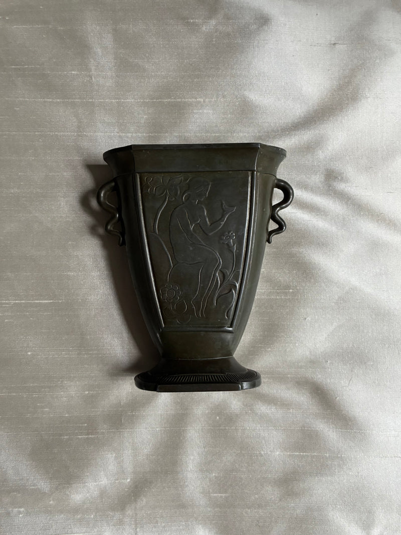 Figural Just Andersen Disko Metal Vase