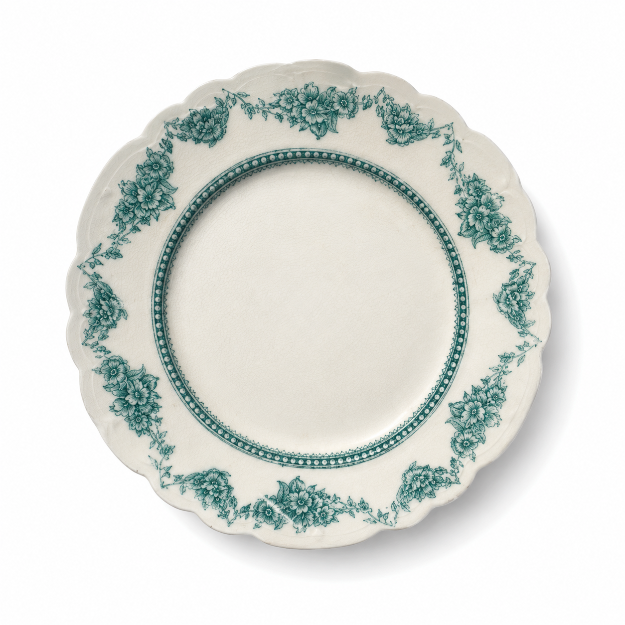 Large Vintage Floral Dish