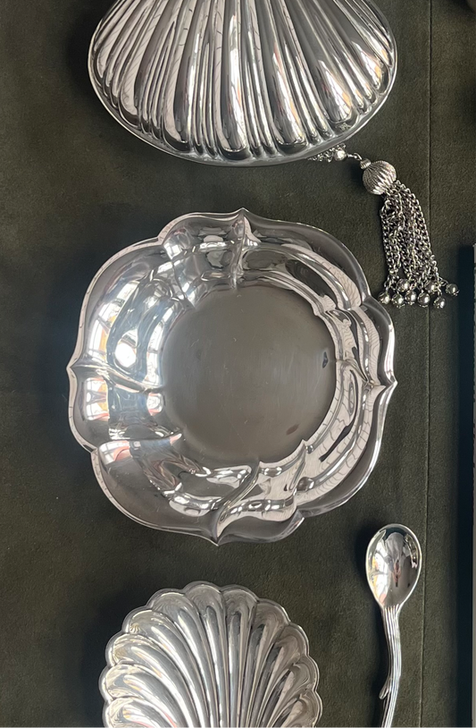 Small Adorned Silver Plated Bowl