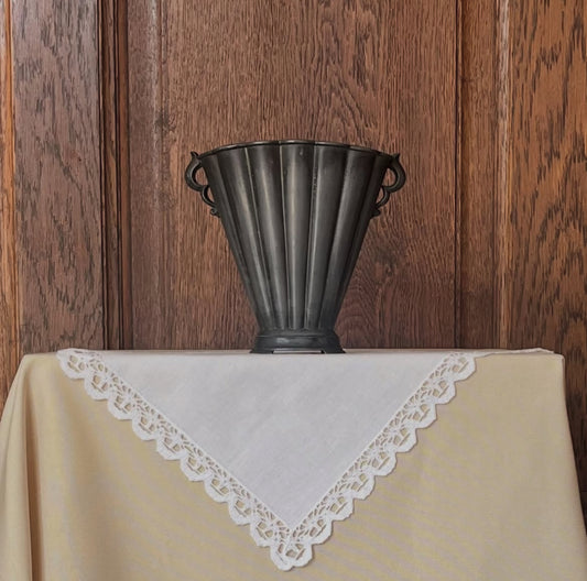Danish Diskometal Fan Vase