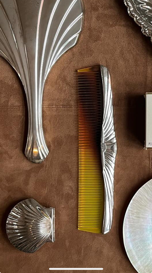 Vintage Silver Plated Comb