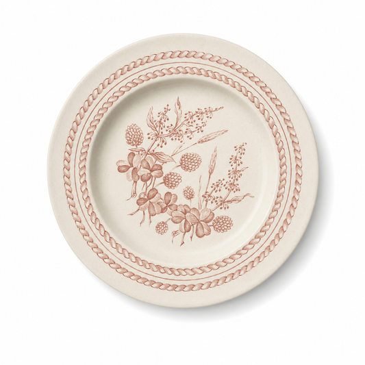 Small Cream Floral Dish