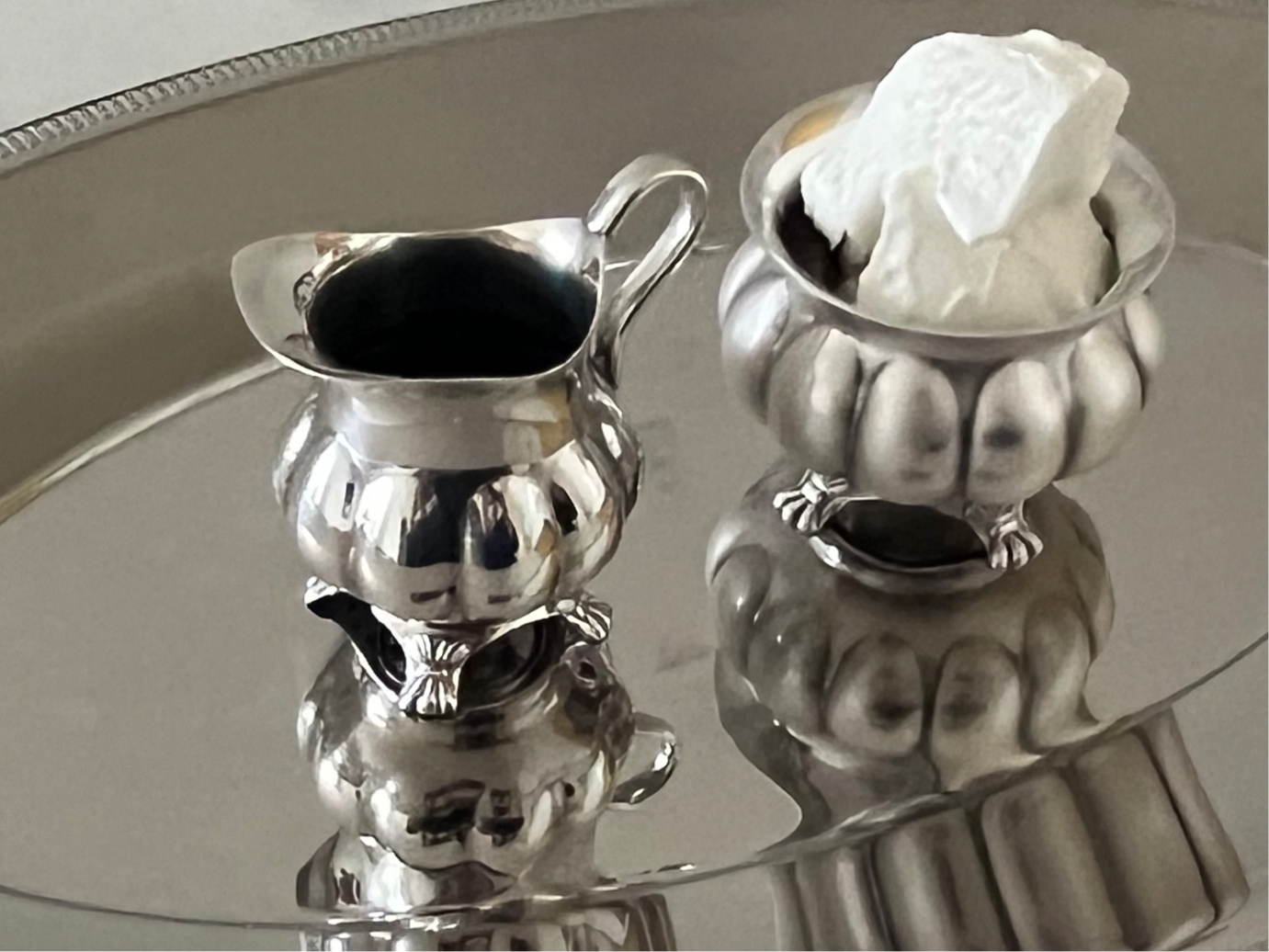 Silver-plated Sugar and Creamer Set