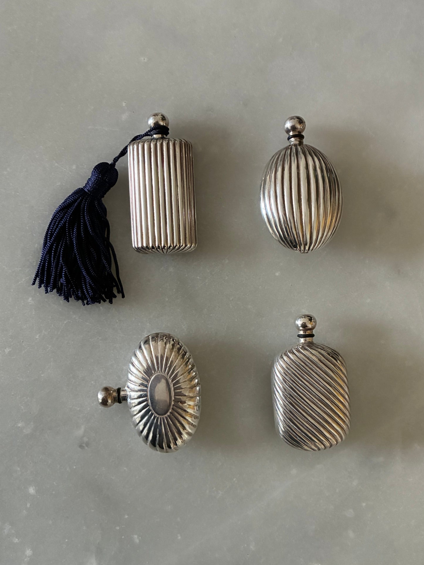 Vintage Silver Plated Perfume Bottles