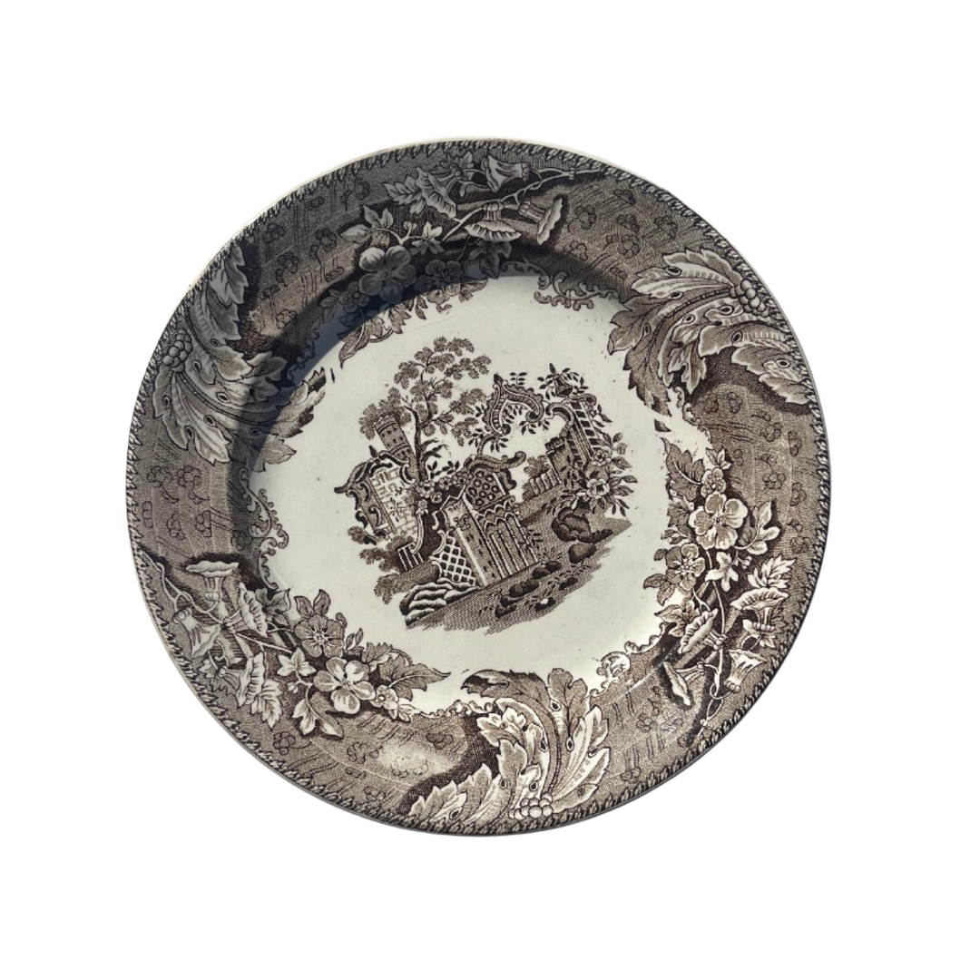 Large Vintage Floral Dish