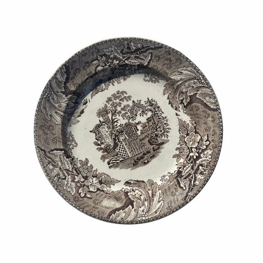 Large Vintage Floral Dish