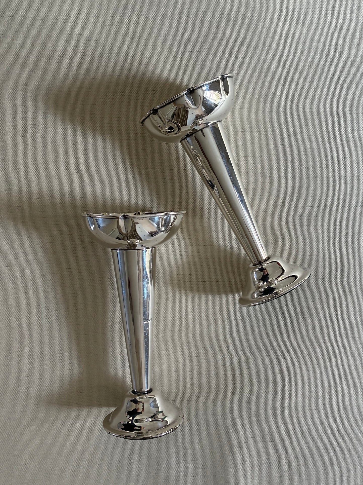 Silver Plated Fluted Vase