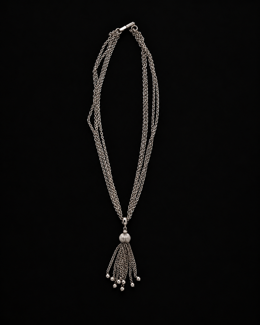 Vintage Steel Tassel Necklace