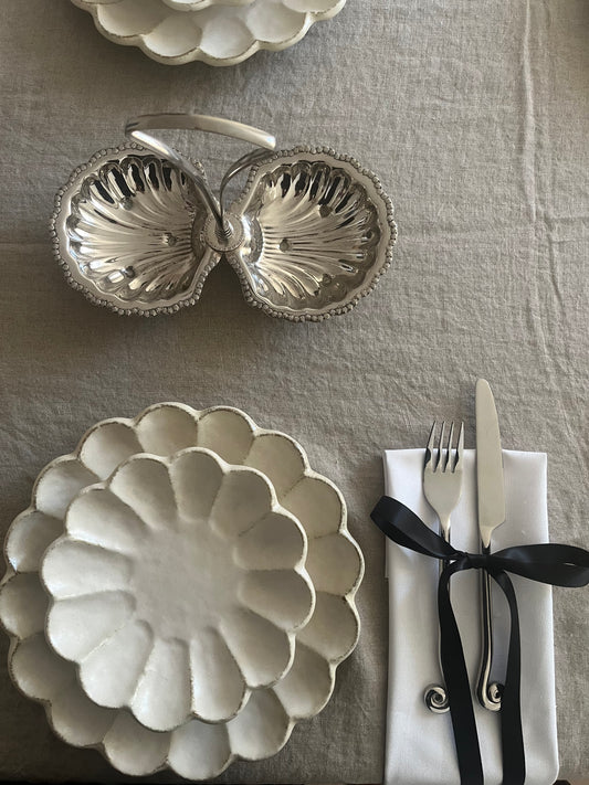 Silver Plated Double Serving Dish