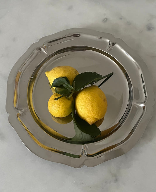 Vintage Steel Serving Dish